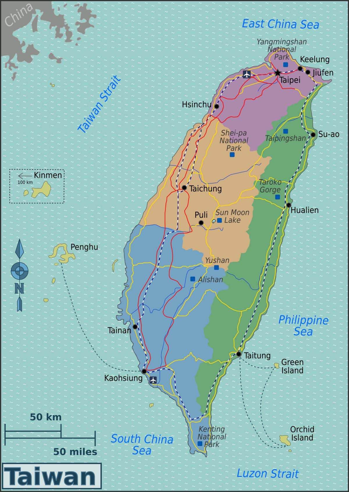 মানচিত্র তাইওয়ান পোর্ট