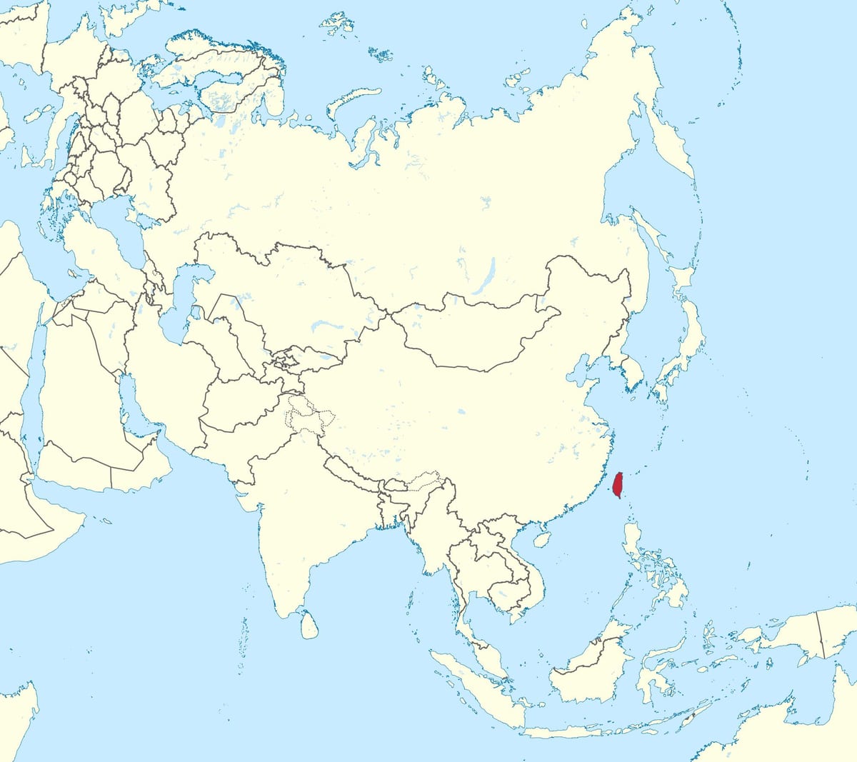 তাইওয়ান মানচিত্র এশিয়া