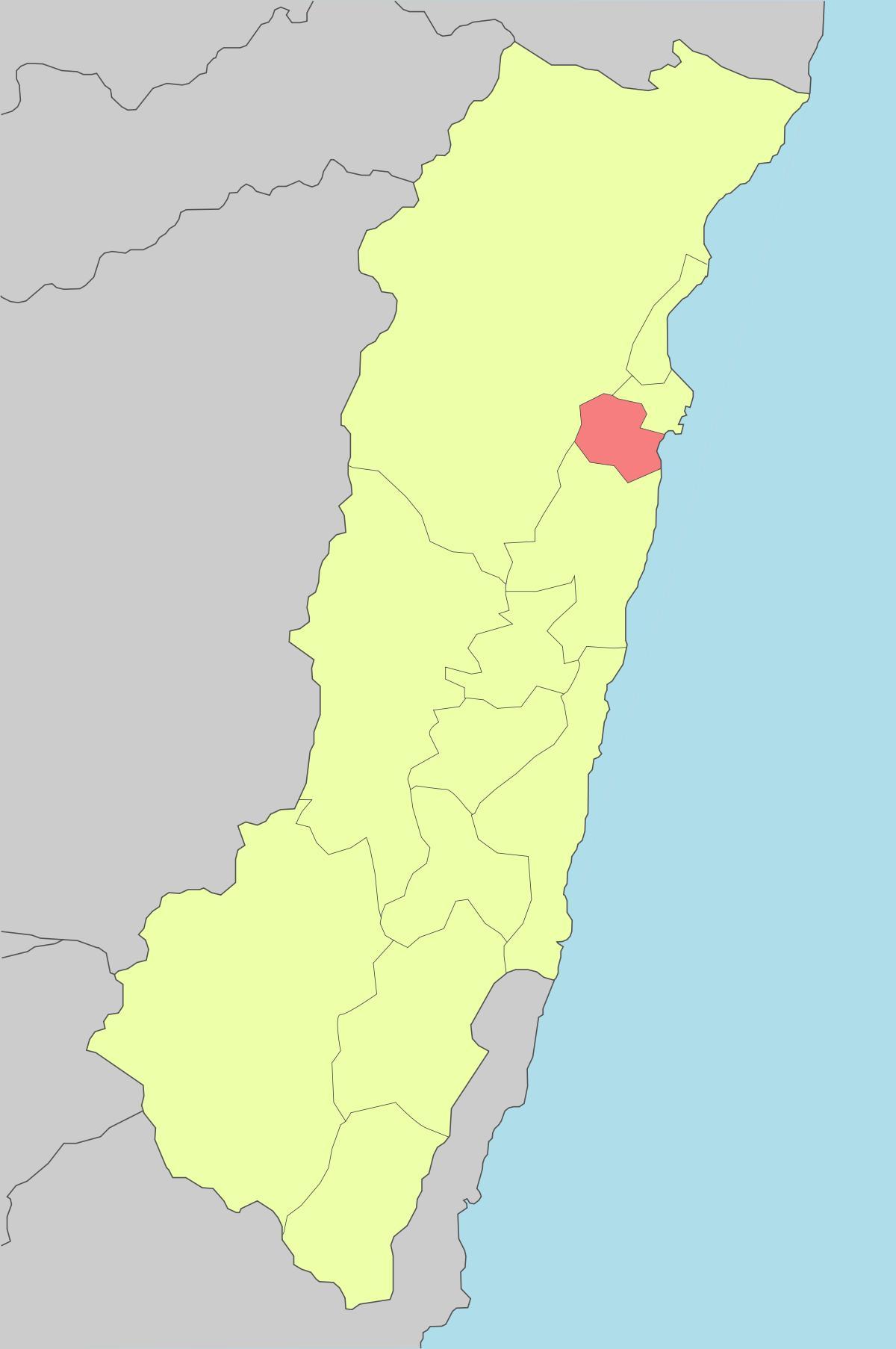 Map of hualien, তাইওয়ান