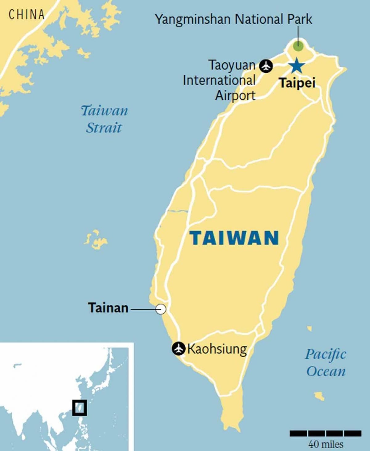 মানচিত্র tainan শহরের, তাইওয়ান