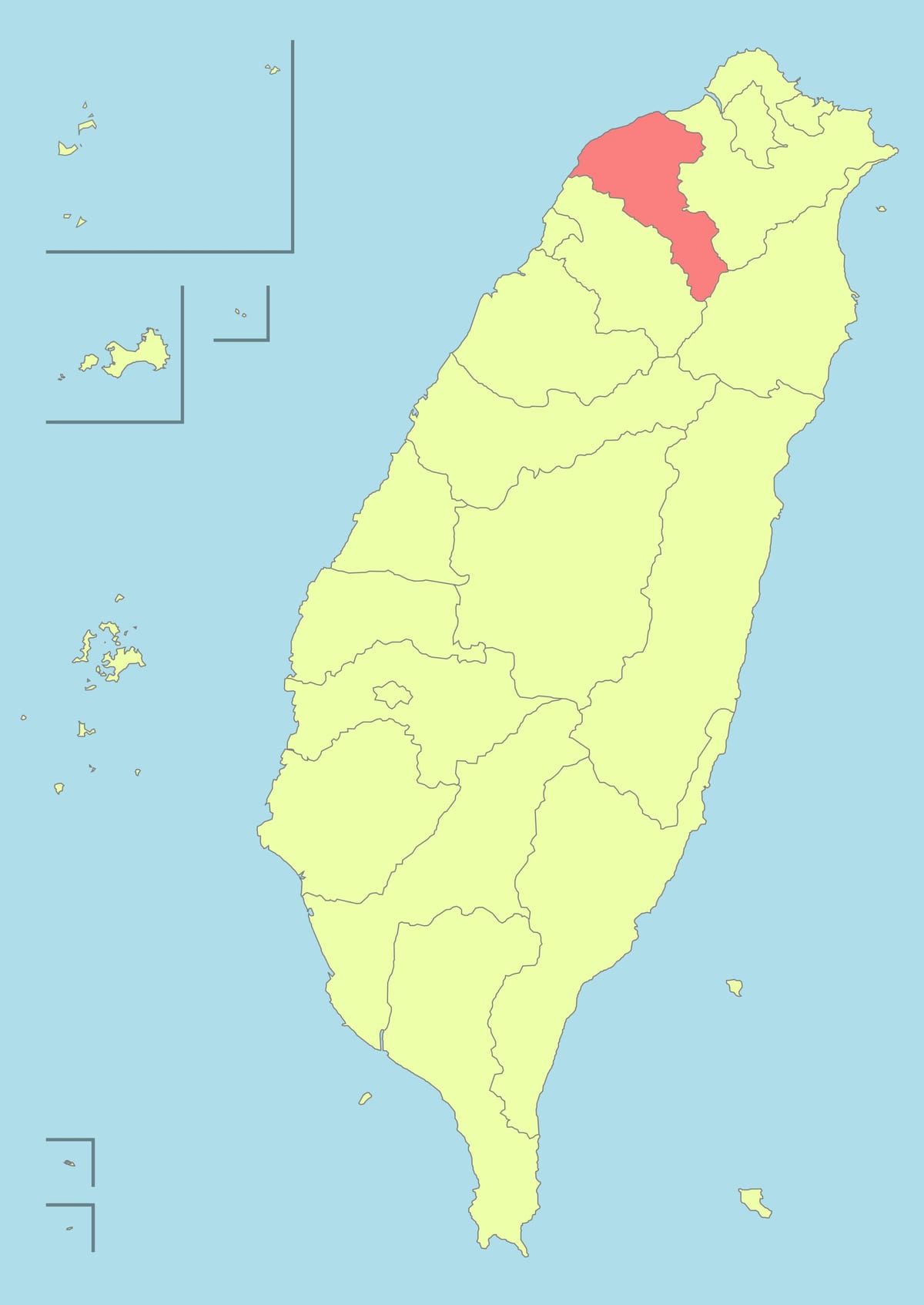 তাইওয়ান মানচিত্র taoyuan