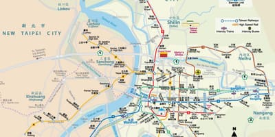 তাইওয়ান mrt স্টেশন মানচিত্র